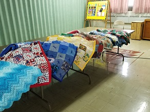 Library's Make a Difference Knitting and Crochet Group Blankets